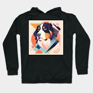 70s Bernese Mountain Dog Vibes: Pastel Pup Parade Hoodie